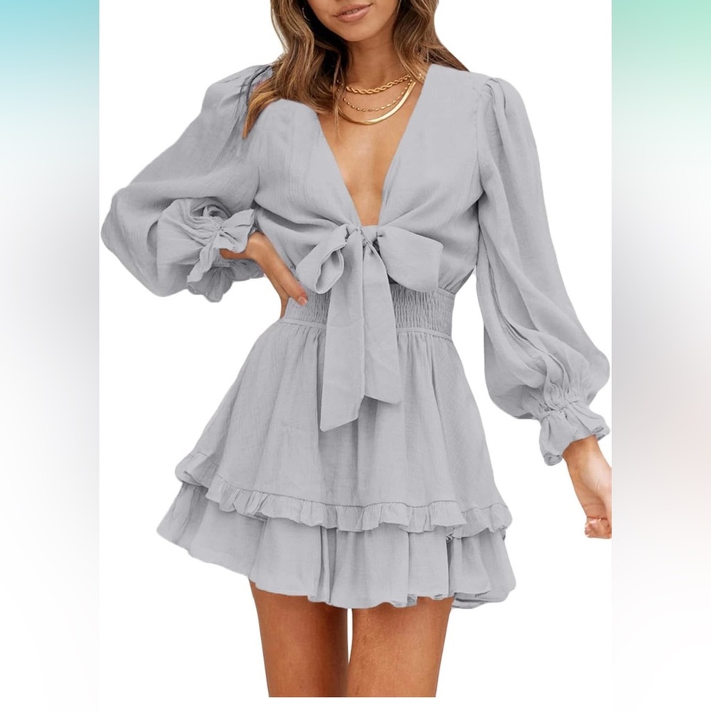 Elegant Gray Women's Dress